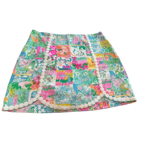 Lilly Pulitzer Pop Up Lilly State Of Mind Sz 8 Dot Lace Skirt Skort #AA3-6 - Picture 10 of 10